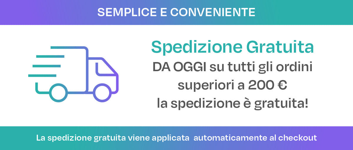 Spedizione gratuita sopra i 200€: stampa personalizzata con ancora più vantaggi!