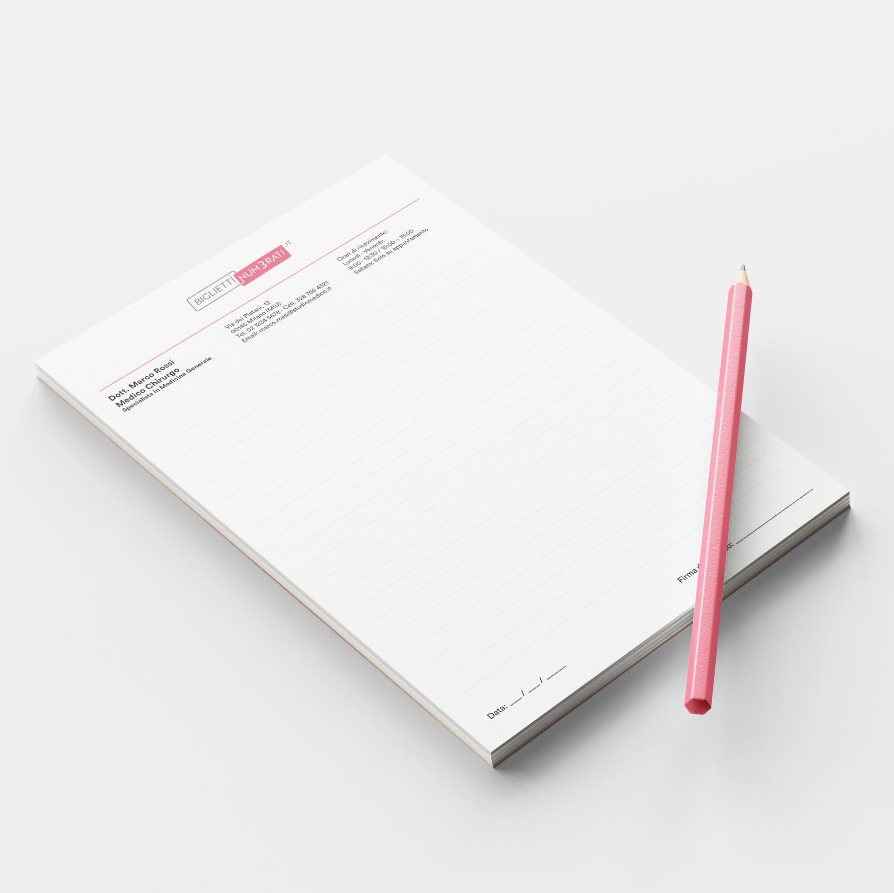 Blocchi ricettari medici personalizzati