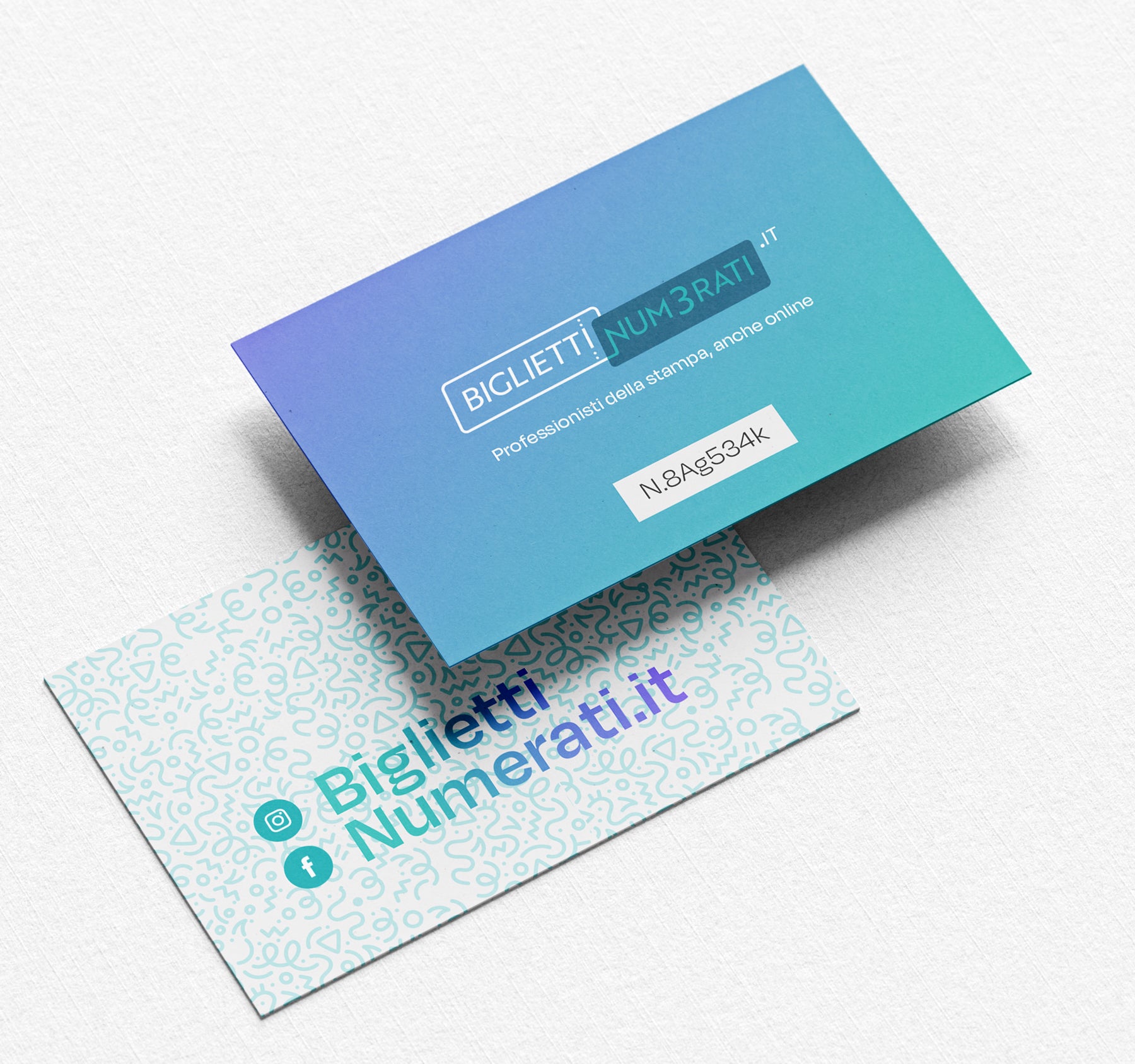 Biglietti da visita e coupon numerati