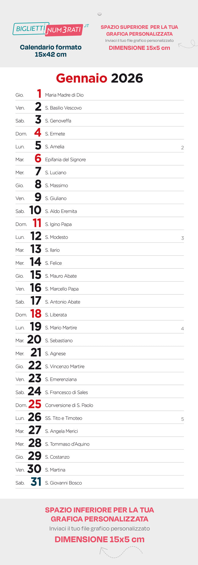 Template calendario olandese 15x42