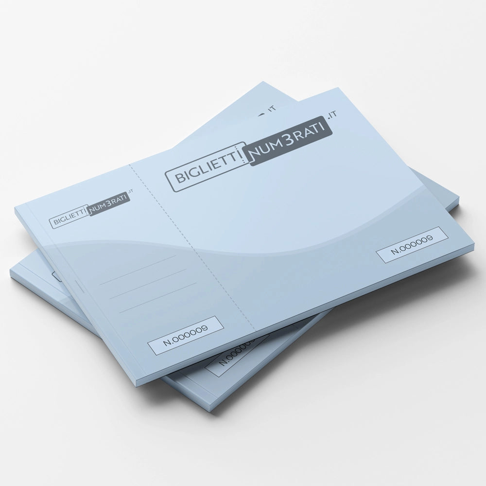 biglietti personalizzati carta colorata azzurro