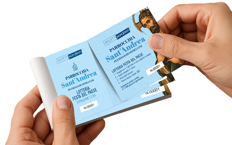 esempio di biglietto numerato con matrice perforata
