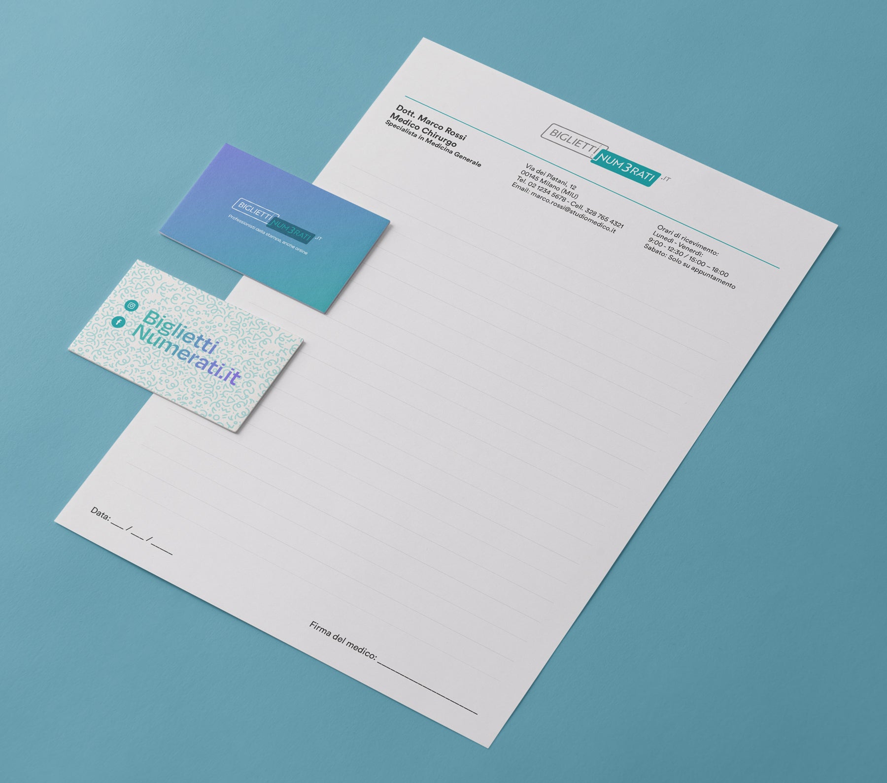 Carta intestata con dato variabile