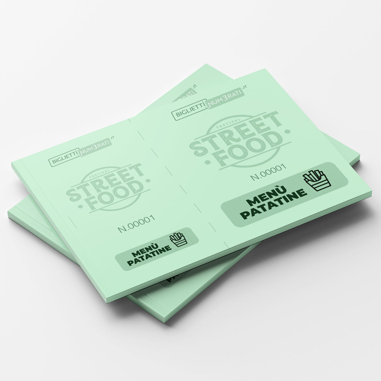 Biglietti lotteria in carta colorata