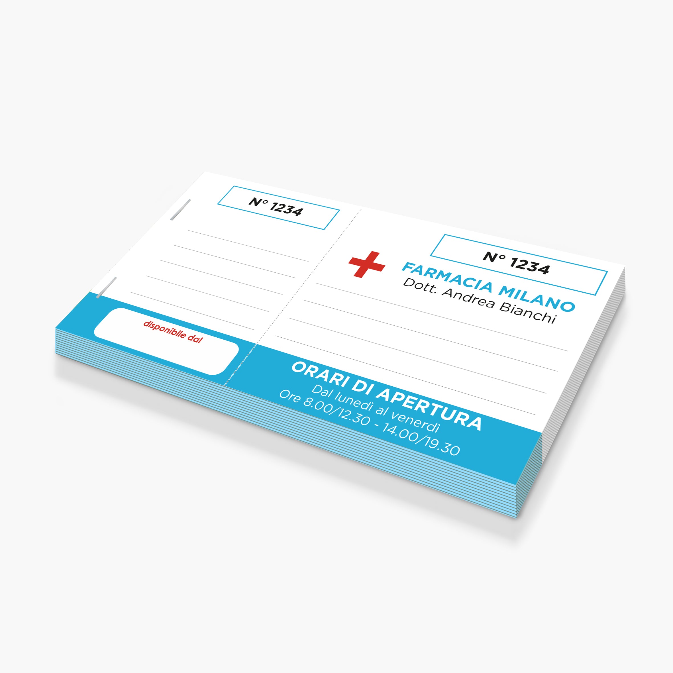 Biglietto numerato con matrice perforata per prenotazioni o ingressi