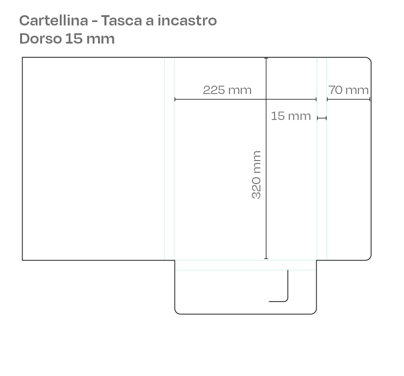 Cartelline portadocumenti personalizzate con tasca a incastro – in più formati