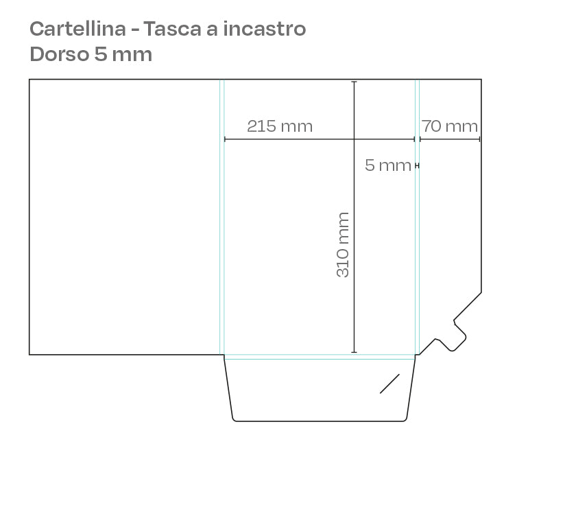 Cartelline portadocumenti personalizzate con tasca a incastro – in più formati