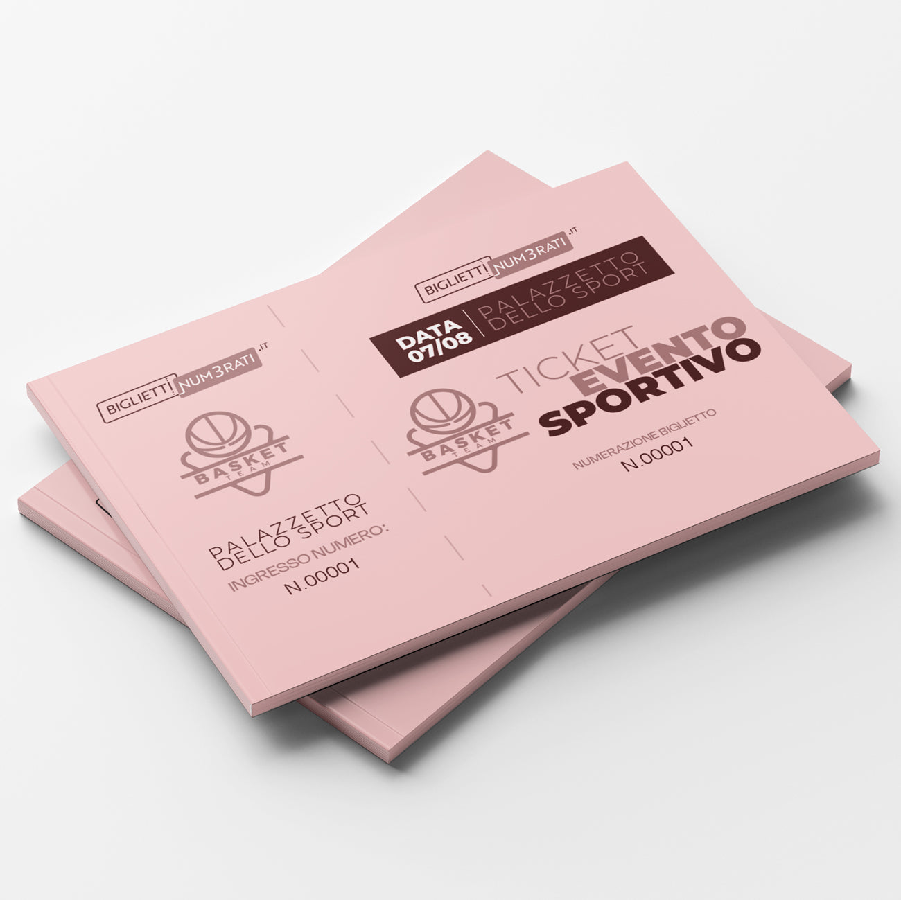 Biglietti lotteria in carta colorata