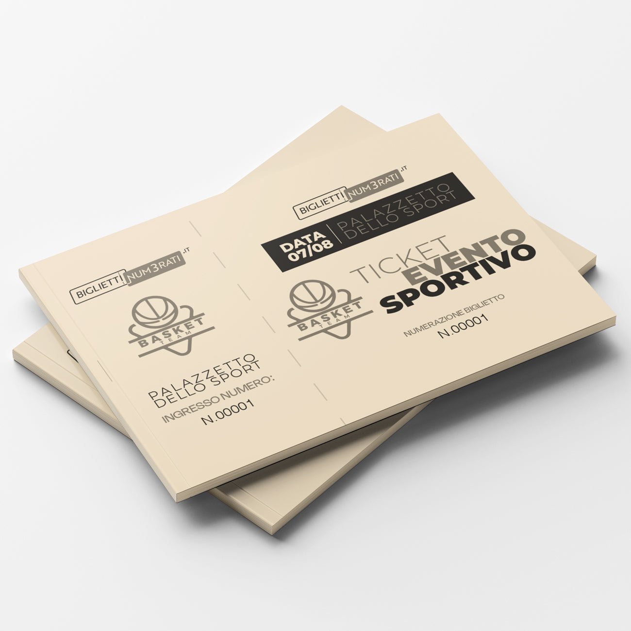 Biglietti lotteria in carta colorata