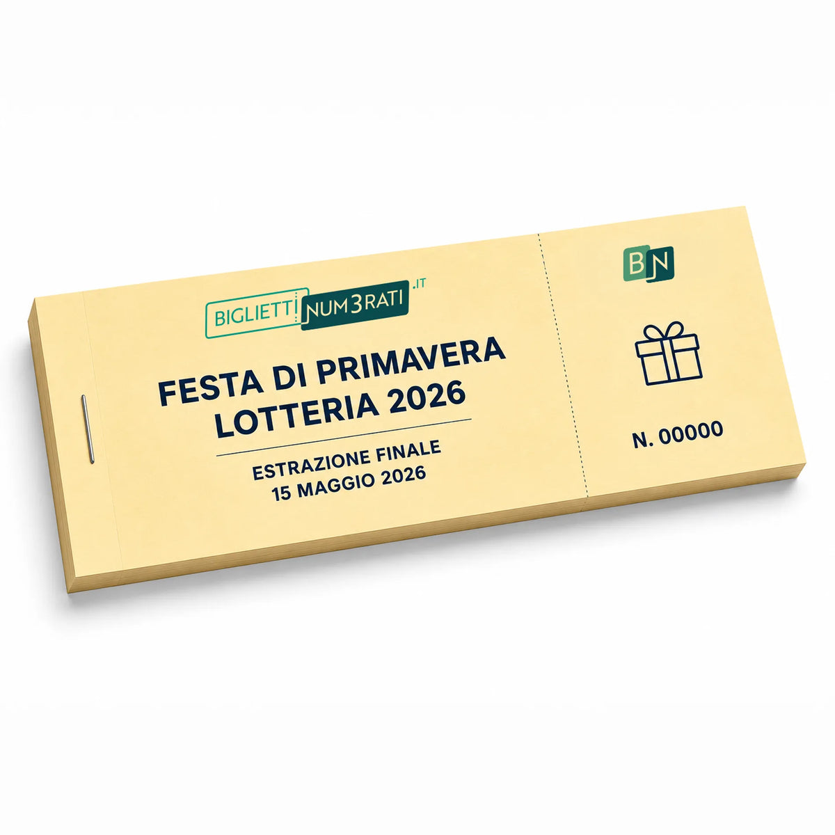 Biglietti lotteria in carta colorata